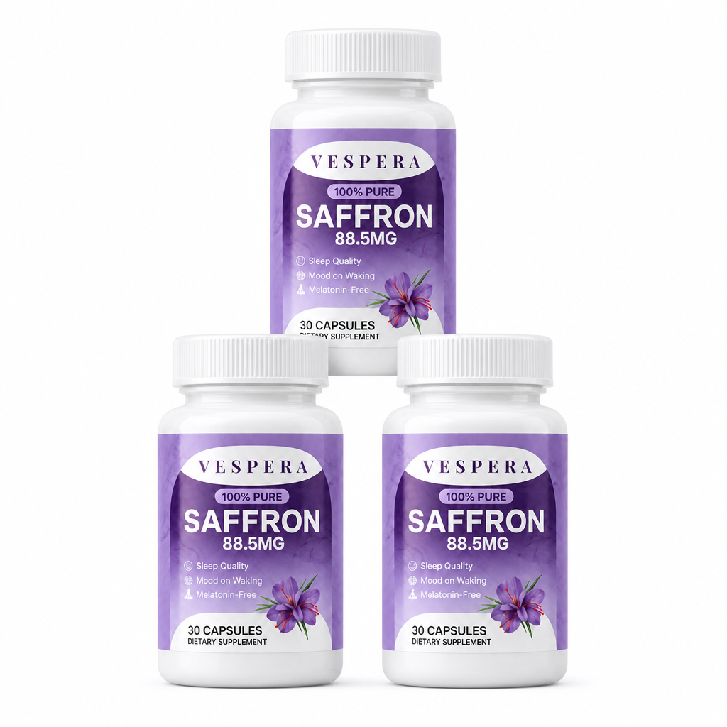 Three bottles of Vespera saffron sleep, 90 nights